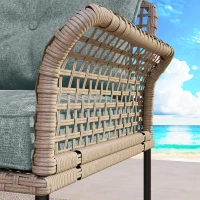 Outsunny Set de Mobilier de Terasa din 5 Piese cu Canapea(m-7)