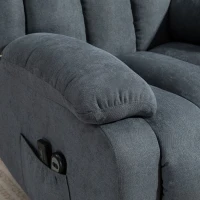 HOMCOM Power Lift Recliner Chair with Massage, Overstuffed Lift Chair for Elderly with Footrest, Remote and Side Pocket, Grey(m-9)