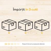 Outsunny Set de Mobilier de Grădină din Ratan din 4 Piese cu Canapea de Colț cu Perne și Măsuță de Cafea, 11x63x74 cm, Crem(m-7)