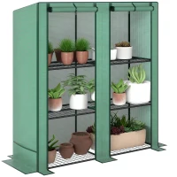 Outsunny Three-Tier Mini Greenhouse - Green(m-10)