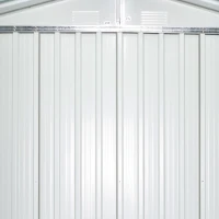 Outsunny 6.5ft x 3.5ft Metal Garden Storage Shed for Outdoor Tool Storage with Double Sliding Doors and 4 Vents, Grey(m-11)