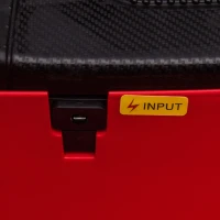 HOMCOM kindervoertuig 2 rijmodi Lamborghini SIAN SUV auto speelgoed elektrische auto met afstandsbediening extra brede banden muziek (MP3 / USB) licht 3–5 jaar PP metaal rood 108 x 62 x 40 cm(m-12)