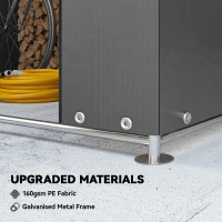 Outsunny 6 x 4 ft Outdoor Garden Storage Shed, Waterproof Bike Tent with Vent and Roll-Up Zipper Door(m-4)