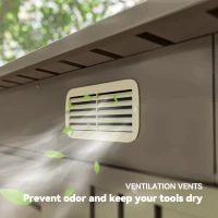 Outsunny 4 x 6ft Galvanised Metal Garden Shed, with Locking Door - Grey(m-7)