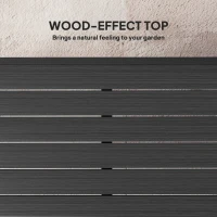 Outsunny 78 cm Garden Dining Table for 4 People, Square Outdoor Coffee End Side Table with Aluminium Legs, Black(m-4)