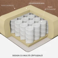 HOMCOM Scaun Electric Rabatabil cu 8 Puncte de Masaj și Telecomandă, Fotoliu Modern din Țesătură cu Efect de In, 90x101x107 cm, Cafea(m-8)