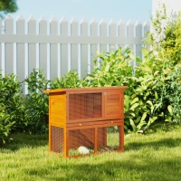 PawHut dwergkonijnenhok hok voor kleine dieren 90 x 45 x 80 cm(m-2)