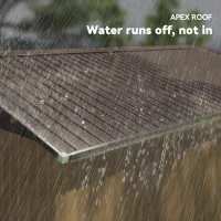 Outsunny 13 x 11ft Large Metal Storage Shed Sliding Doors(m-7)