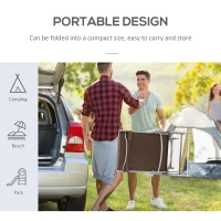 Outsunny Outdoor Recliner Sun Lounger Chair, Steel Frame Folding Chaise Lounge Chair with Headrest, 7 Levels Adjustable Backrest and Breathable Mesh Fabric, Brown(m-6)