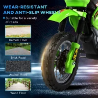 HOMCOM 6V Kids Child Electric Motorbike Ride on Motorcycle Scooter Children Toy Gift for 3-6 Years (Green)(m-6)