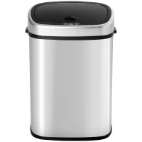 HOMCOM Stainless Steel Kitchen Sensor Dustbin Automatic Touchless Rubbish Garbage Waste Bin 58L Silver(m-11)