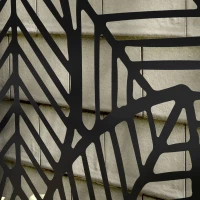 Outsunny Jardinieră Metalică Înălțată pentru Exterior cu Suport de Intimitate, Panou Decorativ și Vas pentru Plante, Montabilă pe Perete sau Independentă, Negru(m-9)