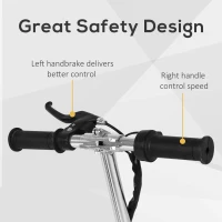 HOMCOM Foldable Electric Scooter for Teens Over 7 years old 12V Battery 120W-Red(m-4)