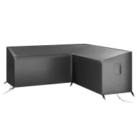 Outsunny Husa pentru mobilier de grădină rezistentă la iarnă, impermeabilă, în formă de V, anti-UV, 420D Oxford Gewebe 216x216x78 cm Negru(m-6)