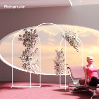 Outsunny Wedding Arch Frame Set, Metal Balloon Arch Stand Set, Balloon Arch Stand Set for Birthday Party, 2.2, 2, 1.8 m White(m-9)