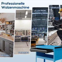 HOMCOM Gereedschapskoffer gereedschapstrolley gereedschapsbox, 3 niveaus, 4 wielen, 82 cm x 35 cm x 76 cm, Blauw(m-7)