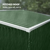 Outsunny 7.5 x 4.3ft Metal Garden Storage Shed, Waterproof Outdoor Shed with Triple Lockable Door, Gloves, Vents, Green(m-6)