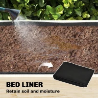 Outsunny Raised Garden Bed 2-Tier Stepped Design Planter Box with Trellis for Climbing Plants 108x62x120 cm(m-7)