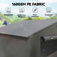 Outsunny 8 x 6 ft Outdoor Garden Storage Shed, Waterproof Bike Tent with Roll-Up Zipper Door(m-5)