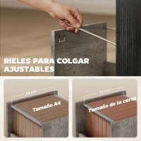 HOMCOM Mesa de Ordenador 120x50 cm Escritorio de Ordenador Industrial con Compartimento y 2 Cajones para Oficina Gris Claro(m-5)