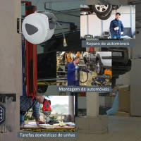 DURHAND Wall Mounted Retractable Air Hose Reel 10m+90cm (Hose Diameter 3/8" 9.5mm), Hose Connector 1/4" BSP, Auto Rewind Hose-Reel(m-19)