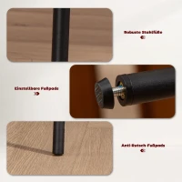 HOMCOM Esszimmerstuhl, Cordbezug, Schalenform, Metallbeine, Fußpolster, Grau(m-6)