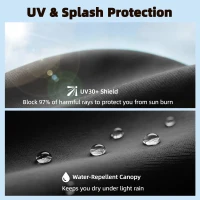 Outsunny 2m Garden Parasol Umbrella, Outdoor Table Parasol Umbrella with Crank Handle, Tilt Function, UV30+ Protection(m-5)