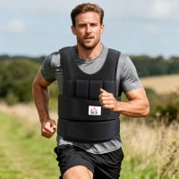 HOMCOM 20kg Weighted Vest, Adjustable Running Weight Vest with 38 Weight Bags for Men or Women Cardio Exercise, Black(m-8)