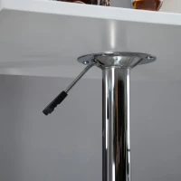 HOMCOM Höhenverstellbarer Bartisch, 360° drehbar, kratzfeste Füße, stabile Metallbasis, Weiß(m-7)
