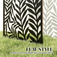 Outsunny Ruimteverdeler 65 x 130 cm vrijstaand/op te hangen paravent, metalen privacy-scheidingswand zwart(m-4)