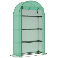 Outsunny Four Shelf Mini Greenhouse - Green(m-1)