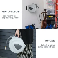 Durhand Furtun Automat 10.2 m – Montaj Pe Perete, Conexiune F3/8”(m-7)