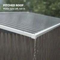 Outsunny 7.5 x 4.3ft Metal Garden Storage Shed, Waterproof Outdoor Shed with Triple Lockable Door, Gloves, Vents, Light Grey(m-6)