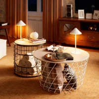 HOMCOM LED-Tischlampe mit USB-Kabel, Touchschalter, Metall, wiederaufladbar, Weiß(m-2)