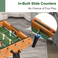 HOMCOM Folding Football Gaming Table Mini Foosball Soccer Table for Family Fun Indoor Play Sports(m-7)