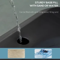 HOMCOM Portable Basketball Hoop Stand, Outdoor Basketball System, Adjustable Height from 210-260 cm with Wheels, Stable Base, Red(m-6)