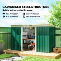 Outsunny 4ft x 9ft Steel Garden Tool Shed(m-4)