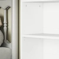 HOMCOM Estantería de almacenaje 6 niveles con baldas ajustables para salón, dormitorio, oficina, 60x24x158,5cm, blanco(m-5)