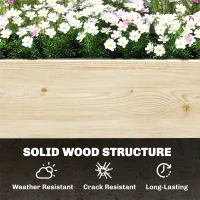 Outsunny Raised Garden Bed 2-Tier Stepped Design Planter Box with Trellis for Climbing Plants 108x62x120 cm(m-8)