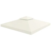 Outsunny Gazebo Replacement Canopy 3x3 m-Cream White(m-11)