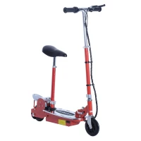 HOMCOM Foldable Electric Scooter for Teens Over 7 years old 12V Battery 120W-Red(m-1)