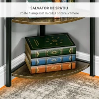 HOMCOM Rafturi de depozitare cu 6 niveluri pentru sufragerie, dormitor, bucatarie, maro inchis(m-7)