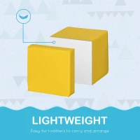 HOMCOM 12 Piece Soft Play Foam Blocks Toy Building Stacking Compliant Learning Toys for Toddler Baby Kids Preschool(m-4)