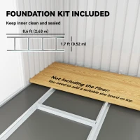 Outsunny 4ft x 9ft Steel Garden Tool Shed(m-6)