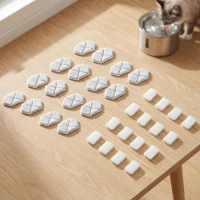 PawHut 16 pcs Filtre Fontaine Eau Chat, Distributeur d'Eau filtrante pour Chat et Chien, Triple Système de Filtration, Blanc(m-10)