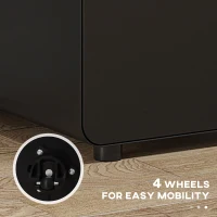 Vinsetto 3 Drawer File Cabinet, Vertical Lockable Filing Cabinet for A4, Letter, Legal Size, Pre-Assembled Body, Black(m-5)