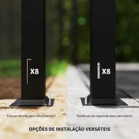 Outsunny Pérgola de Jardim 3x3 m com Teto Retrátil e Acessório Magnético Proteção UV30+ Colunas Metálicas e Ganchos Cinzento(m-7)