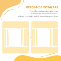 PawHut Poarta de Siguranta Reglabila 76–103 cm pentru Usi/Scari – Negru(m-8)