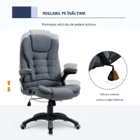 Vinsetto Scaun Birou – Reglabil, Inclinabil & Balansoar Ergonomic(m-4)