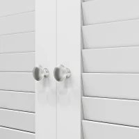 HOMCOM Armário Casa de Banho Coluna Casa de Banho com 6 Portas Prateleiras Ajustáveis Anti-tombo 60x30x170,5 cm Branco(m-10)